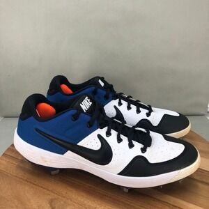 Nike Huarache Elite 2 Low Metal Baseball Cleats Mens Size 13 Blue White Black